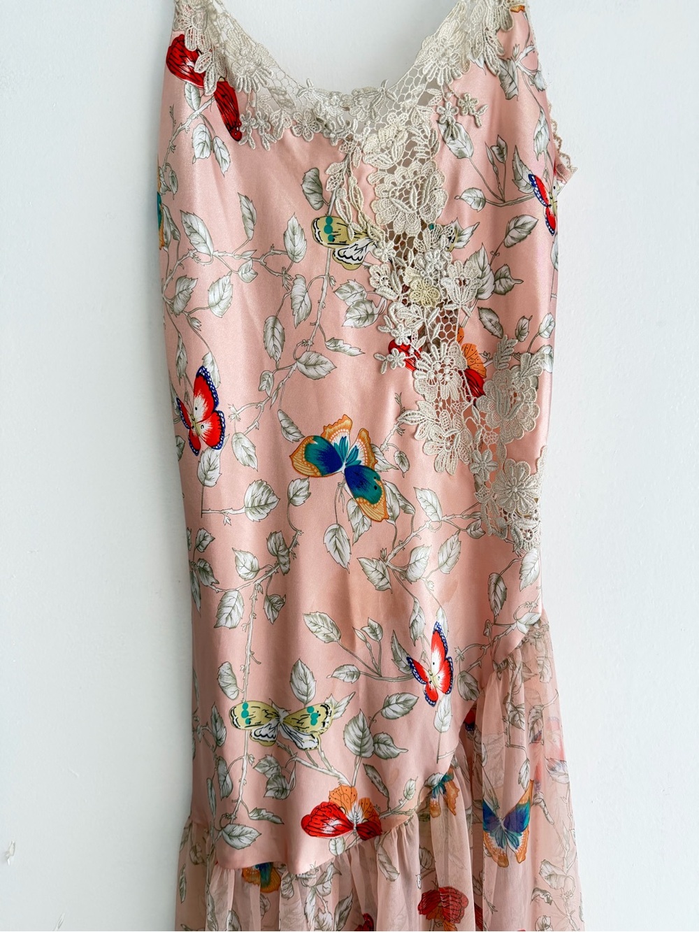 Victoria's Secret 80’s Vintage Butterfly Maxi Slip Dress Size Small 8573 - Picture 8 of 12